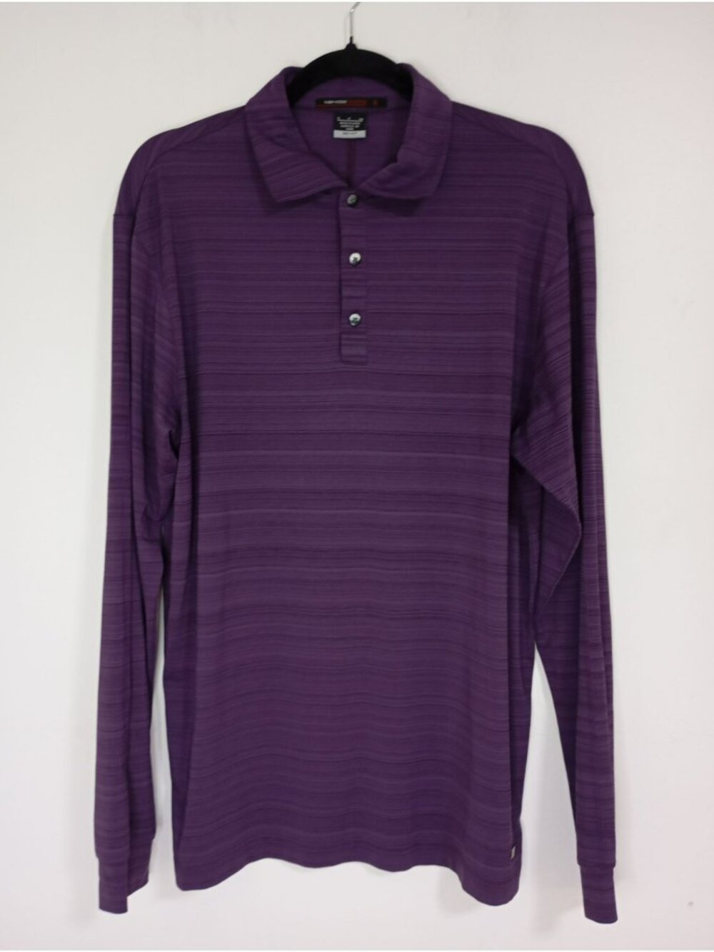 Tiger Woods Collection Long-Sleeve Dri-Fit Size S Mens Purple Polyester blend